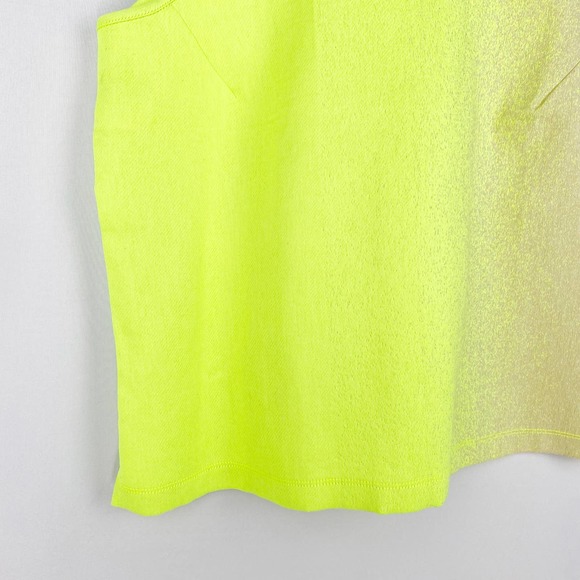 Martel NYC Tank Top Neon Yellow Gradient Scoop Neck SS2015 L - Picture 4 of 9